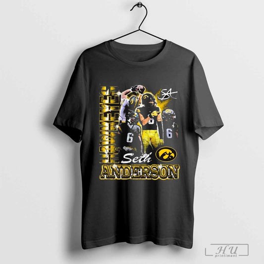 Seth Anderson Iowa Hawkeyes 90s Graphic T-shirt