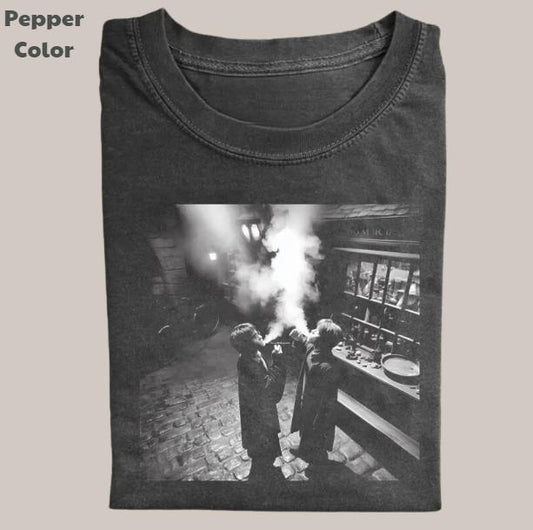 Harry Potter Vintage Graphic Tee, Harry Ron Smoking T-Shirt, Movies Tee, Unisex Meme Cringe Funny Dumb Shirt, Menswear Womenswear Streetwear