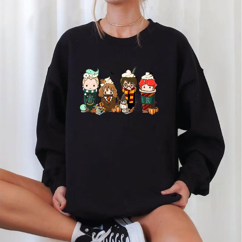 HP Spooky Season At Hogwarts Unisex Sweatshirt Hoodie Shirt Cotton Relaxed Fit