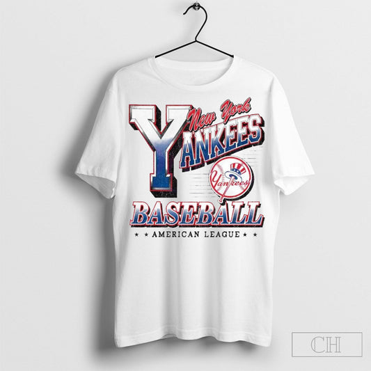 Retro Vintage New York Yankees Baseball American League Logo T Shirt