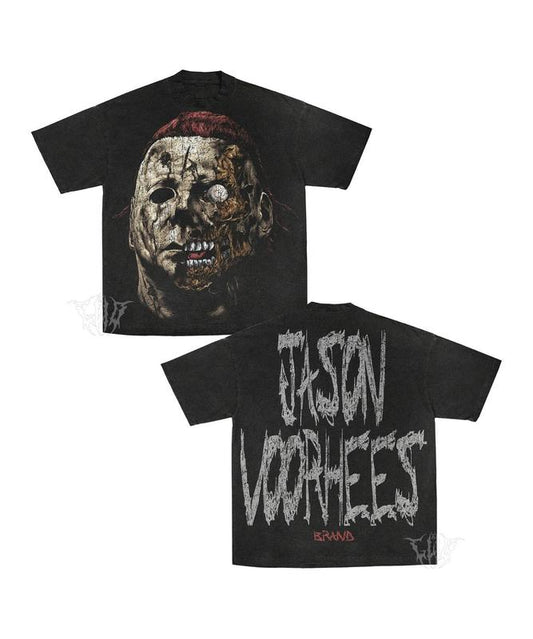 Y2K Graphic Halloween The Scare Face Personalize Printed TshirtSweater Casual Cotton