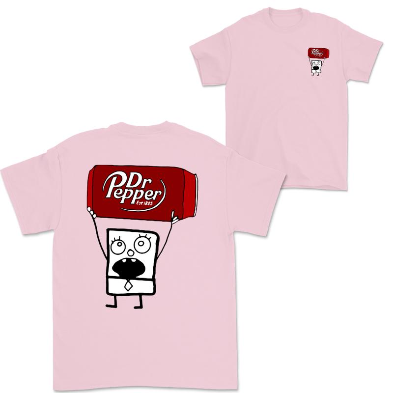 Dr Pepper Doodlebob T-shirt , Doodlebob Shirt, Dr Pepper Shirt, Double Sided Graphic Printed Unisex Classic  Cotton T-Shirts in all Sizes all Colors f