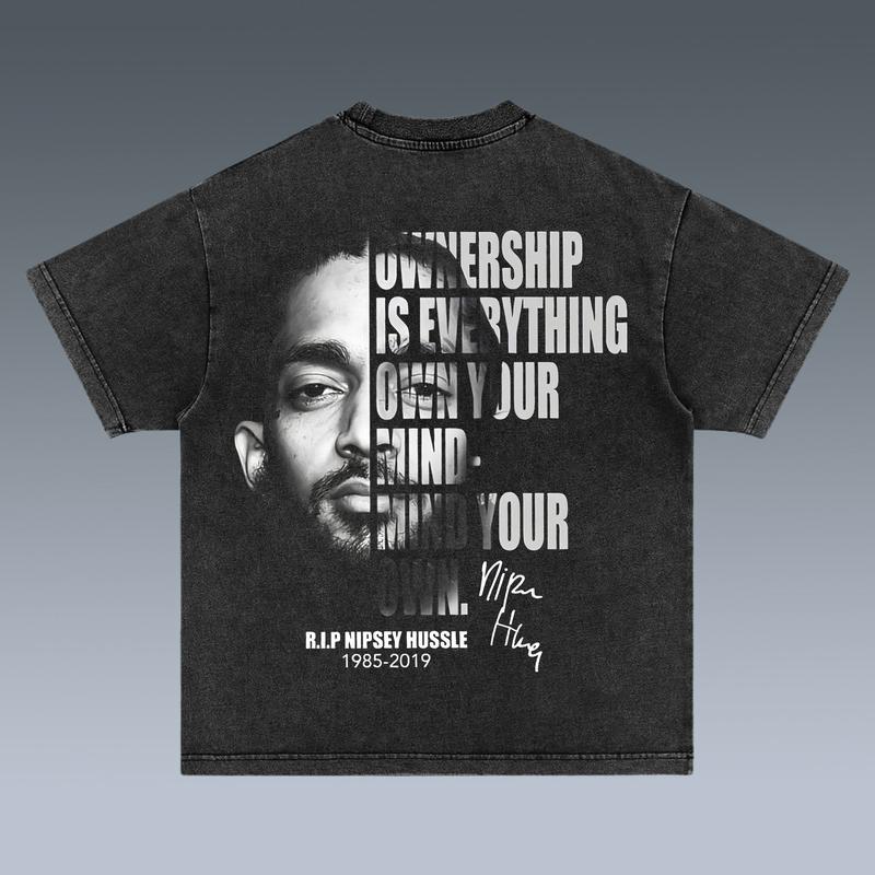 NIPSEY HUSSLE 2 SIDES Cotton Vintage Shirt To Match Sneaker Hiphop Clothing Rapper Merch Shirt, Hiphop Tour Concert 2024, Gift For Fan Y2K Aesthetic Hoodie Sweatshirt