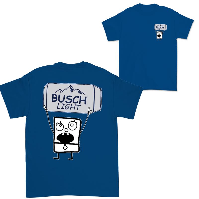Doodlebob Busch Light Beer Essential 2 Sided T-Shirt  Funny Drinking T-Shirt  Summer T-Shirt  Full Color  Unisex  Perfect Gift for Men & Women
