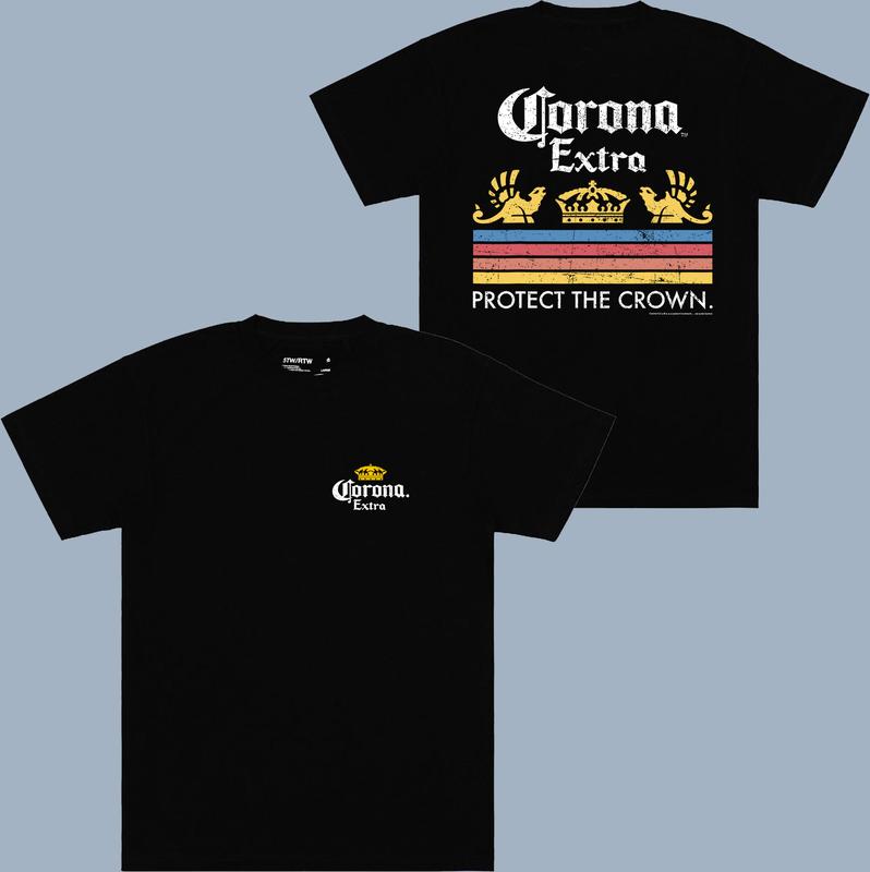 Corona Protect The Crown Graphic T-shirt - 2 Side - One Style Fits All - Colorful Range - Find Your Perfect Fit - Multiple Fashion Choices - Gym To St