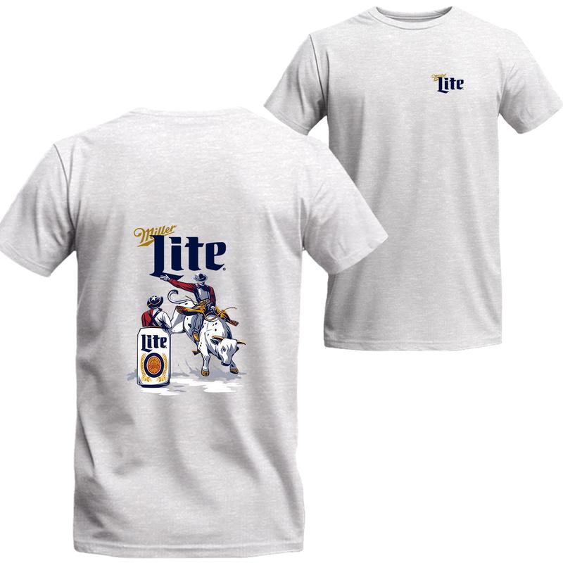 Miller Lite Beer Rodeo T-shirt , Fashion For Every One, clothes seasons, Miller Lite  Short Sleeve Tee, Unisex Shirt, Menswear Top, beer shirt, drinki