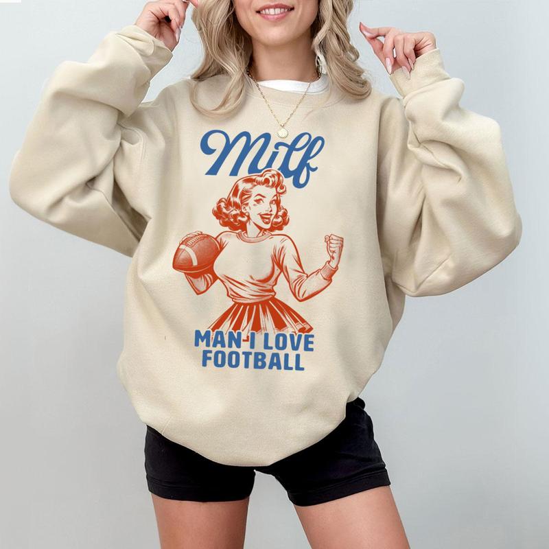 Vintage Football Girl Sweatshirt, Football Lover Sweatshirt Unisex Classic Collar