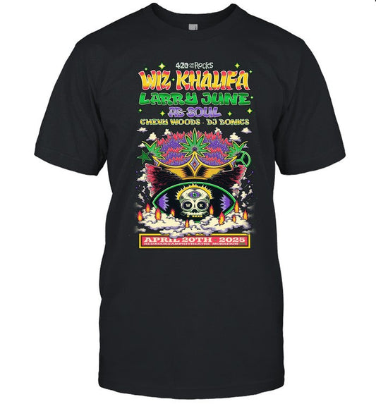 Limited 420 On The Rocks Wiz Khalifa April 20, 2025 Red Rocks Park and Amphitheatre Shirt