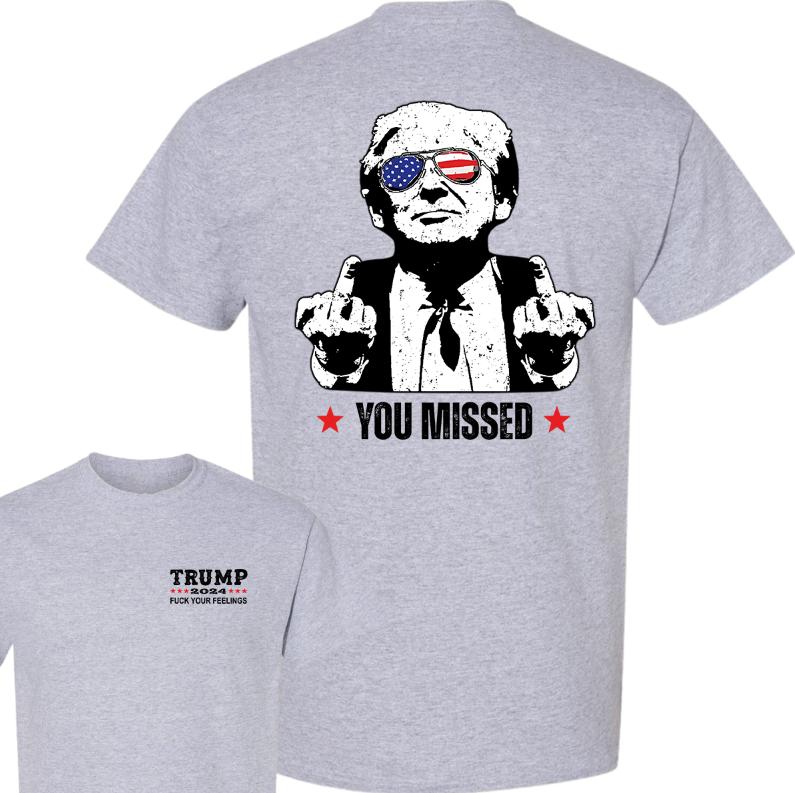 Trummmmm You Missed T-Shirt, Trummmmm FCK Your Feelings, Trummm Fighting Shirt, Trummmmm Arrest This Funny Elections, Make America Great Again, Classic Cotton Short Sleeve Top For Men, For Women