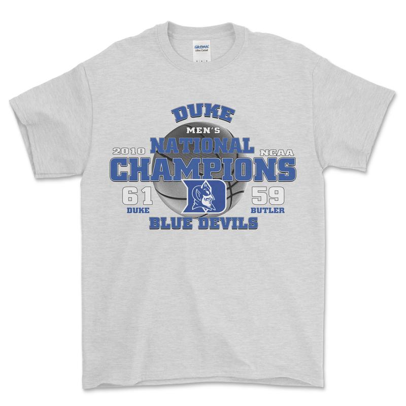 2010 Duke NCAA National Champions T-Shirt, graphic vintage sports tees for men