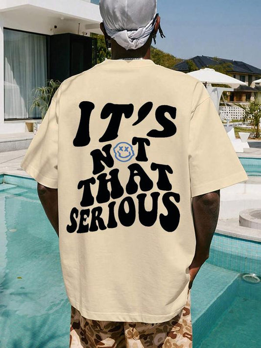 Men's Cartoon Expression & Letter Print Drop Shoulder Tee, Summer Outfits 2024, Regular Fit Casual Short Sleeve Round Neck T-Shirt for Summer,Â Graphic Tees for Men,Â Back To School Clothes, T Shirts for Men, Men Streetwear Graphic Tees