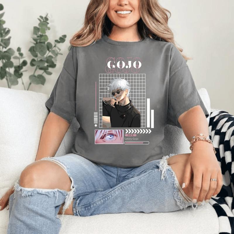 Gojo Satoru Anime Shirt, Anime Lover Shirt, Anime Sweatshirt, Anime Manga Shirt, Anime Gojo Gift Men And Women T Shirt, Viral Shirt, Unisex T-Shirt, G