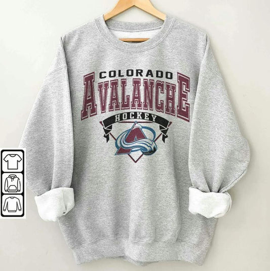 Colorado Vintage 90s Sweatshirt, Crewneck, Avalanche Jersey Hockey Retro Gift For Christmas Unisex Shirt, Hoodie, Sweatshirt