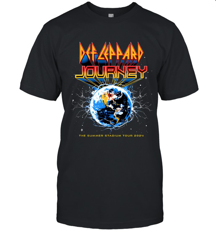 Def Leppard Journey The Summer Stadium Tour 2024 T Shirt