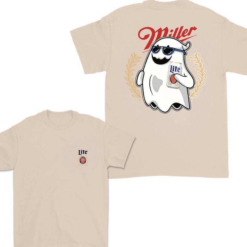 Miler Lite Ghost Halloween 2 Sided T-Shirt, Miler Lite Shirt For Men And Women, Halloween Trendy Shirt