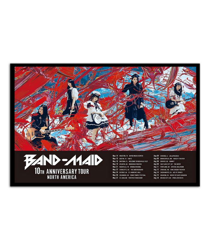 Band Maid 10Th Anniversary Tour North America Poster