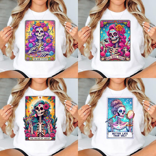 Tarot Card T-Shirts Beauty Industry  - Print is Sublimation, Unisex T-Shirt, Funny Tee, Funny Apparel, Gift Idea, Relaxed Fit, Casual Apparel, Cute To