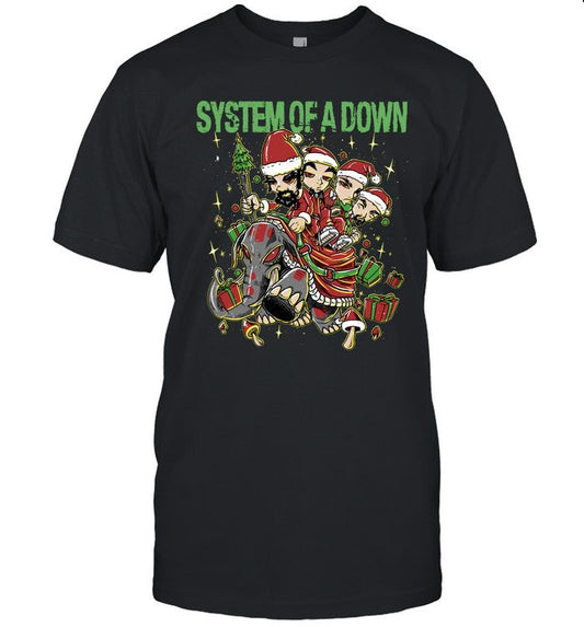 Limited Mushroom People Holiday System of a Down Shirt