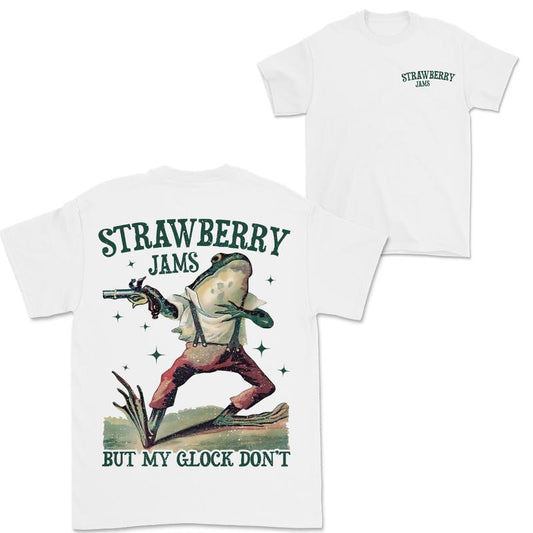 Comfort Colors, Strawberry Jams But My Glock Don't Vintage Graphic T-Shirt