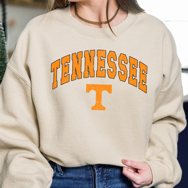 Tennessee Volunteers Vintage Football NCAA Trendy Sweatshirt, University of Tennessee Unisex Football NCAA Shirt, Gift For Men, Gift For Girls, Crewneck, Cotton, Sweaters, Pullover