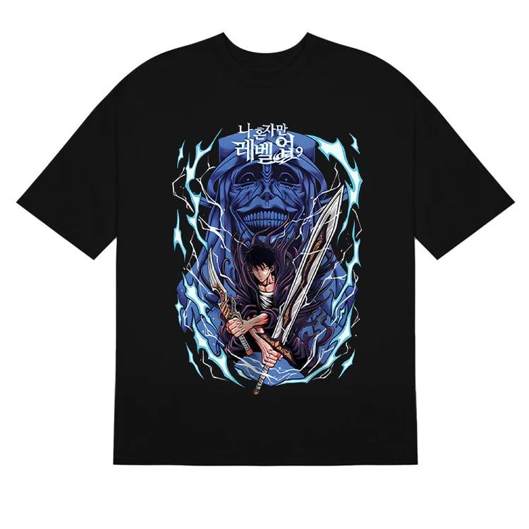 Solo Leveling Shadow Assassin T-Shirt - Fierce Anime Graphic Design for Men - Menswear, Top