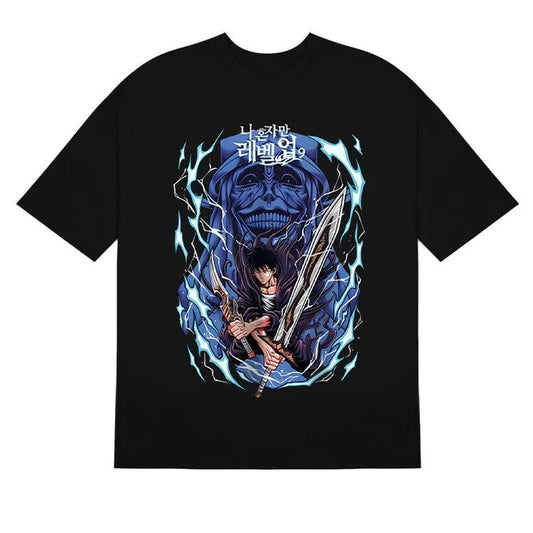 Solo Leveling Shadow Assassin T-Shirt - Fierce Anime Graphic Design for Men - Menswear, Top