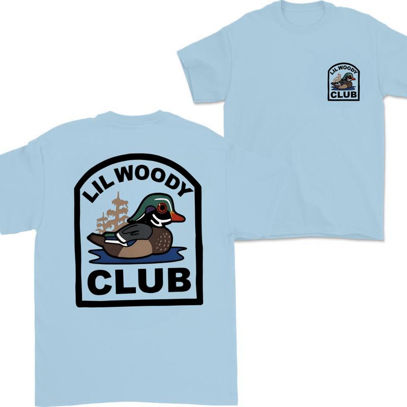 Lil Woody Club SHort  Sleeve Tee ,Vintage T-shirt - Unisex, T-shirt 2 side - T-shirt For Men , Unisex T-shirt, Classic Cotton