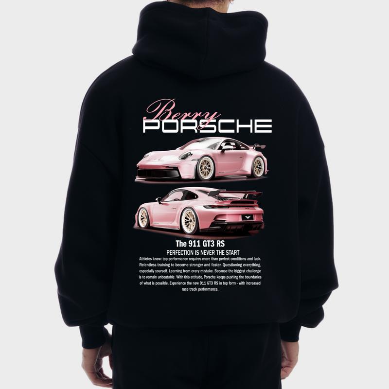 Porsche 911 GT3 RS-Pink Hoodie, Unisex, Menswear, Street Racing Shirt, Car Hoodie, Boyfriend Gift
