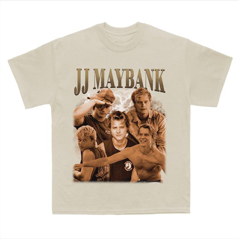 JJ Maybank Outer Banks Vintage Graphic Tee - Retro Vintage Apparel -  Bootleg Shirt, Gift For Movies Lovers, Gift For Men And Women Casual Fit