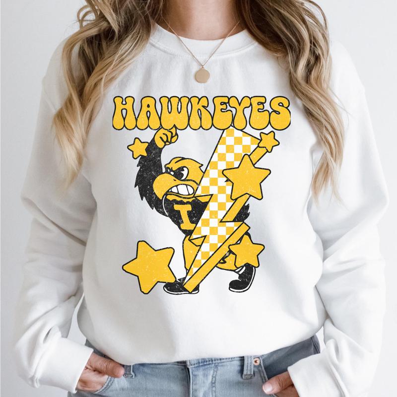 Iowa Hawkeyes Vintage Football NCAA Sweatshirt, University of Iowa Vintage Sweatshirt, Unisex Vintage Sweatshirt NCAA, Classic Sport Sweatshirt, Gifts