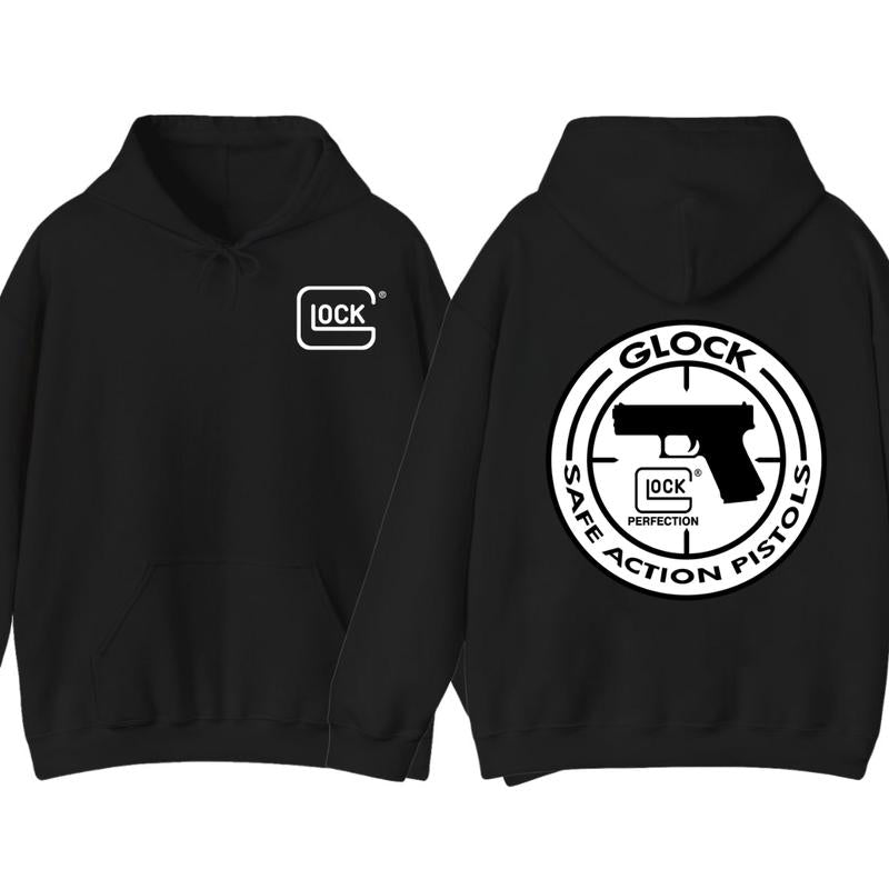 GLOCK Hoodie - Glock safe action... Sweaters - Double side Hoodie - Menswear - Womenswear -Men's Tops Hoodie  - Unisex SweatShirt - Glock Shirt