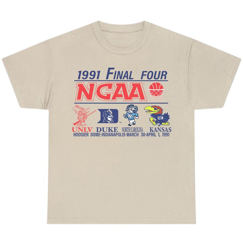 Duke Univ Unc Kansas 1991 Final Four NCAA T-Shirt, Full Color T-Shirt, Unisex T-Shirt, For Men, For Women billabongshirts