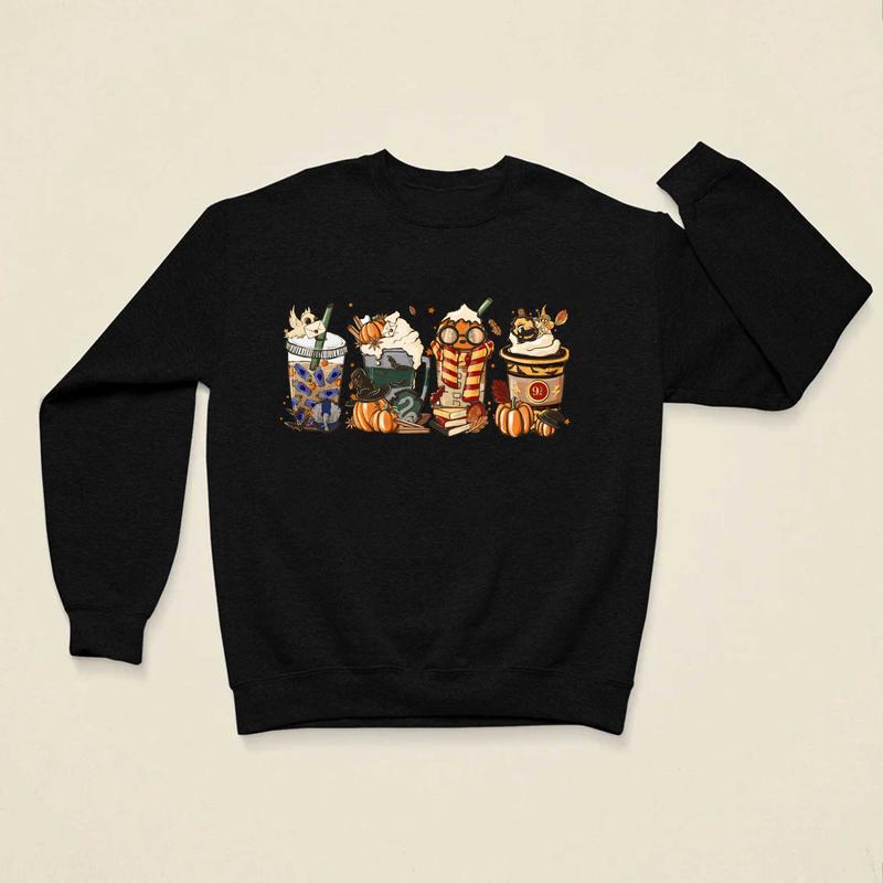 HP Hogwarts Houses Spooky Season Unisex Sweatshirt Hoodie Shirt Cotton Relaxed Fit