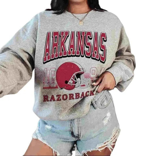 Vintage NCAA Arkansas Razorbacks Football 1894 Unisex t-shirt, sweatshirt, hoodie Cotton Womenswear
