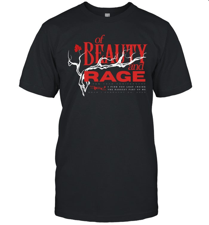 2025 Of BEAUTY And RAGE Anniversary The Band Red Tee
