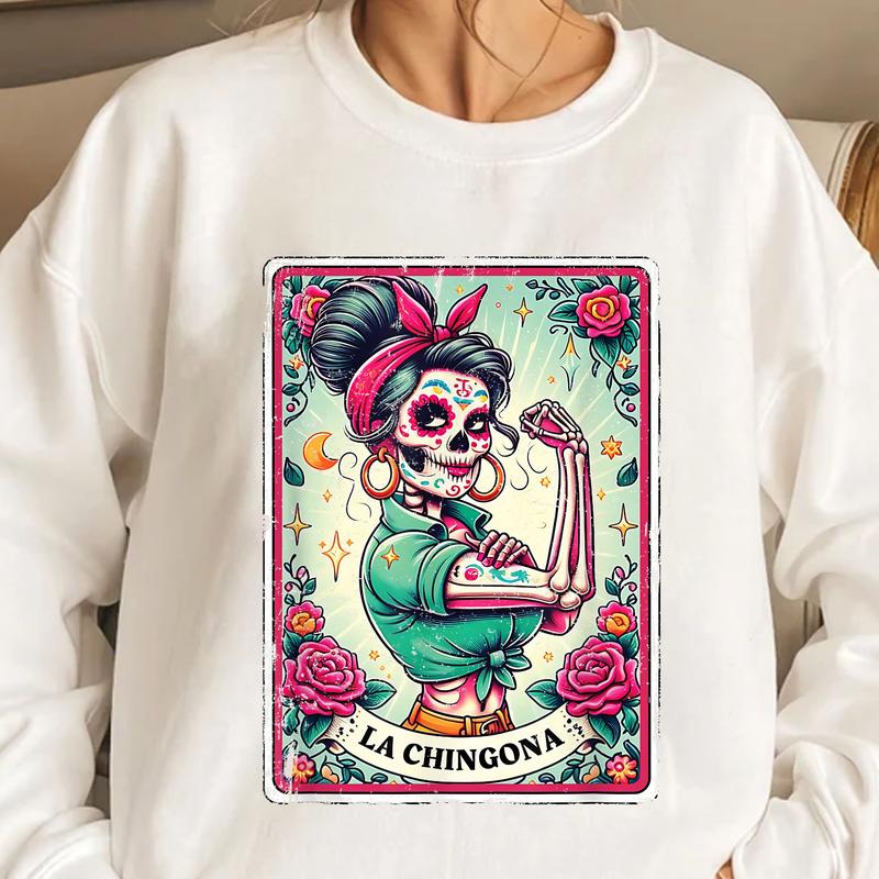 La Chingona Tarot Card Funny Spanish Slang Boss Latina Power T-Shirt