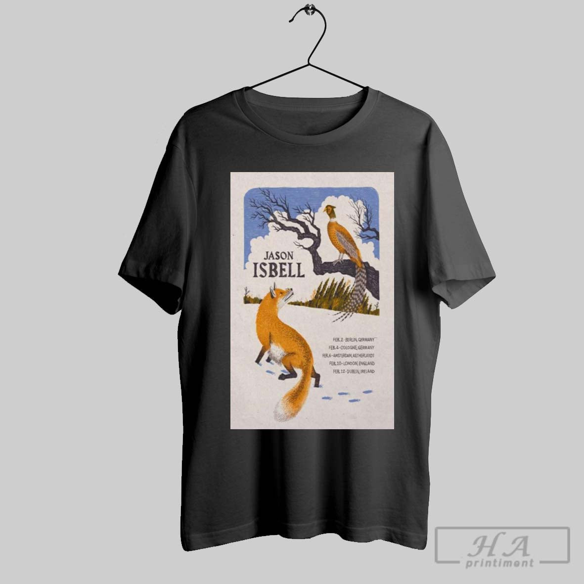 Poster Jason Isbell European February 2 12 2025 Shows T Shirt
