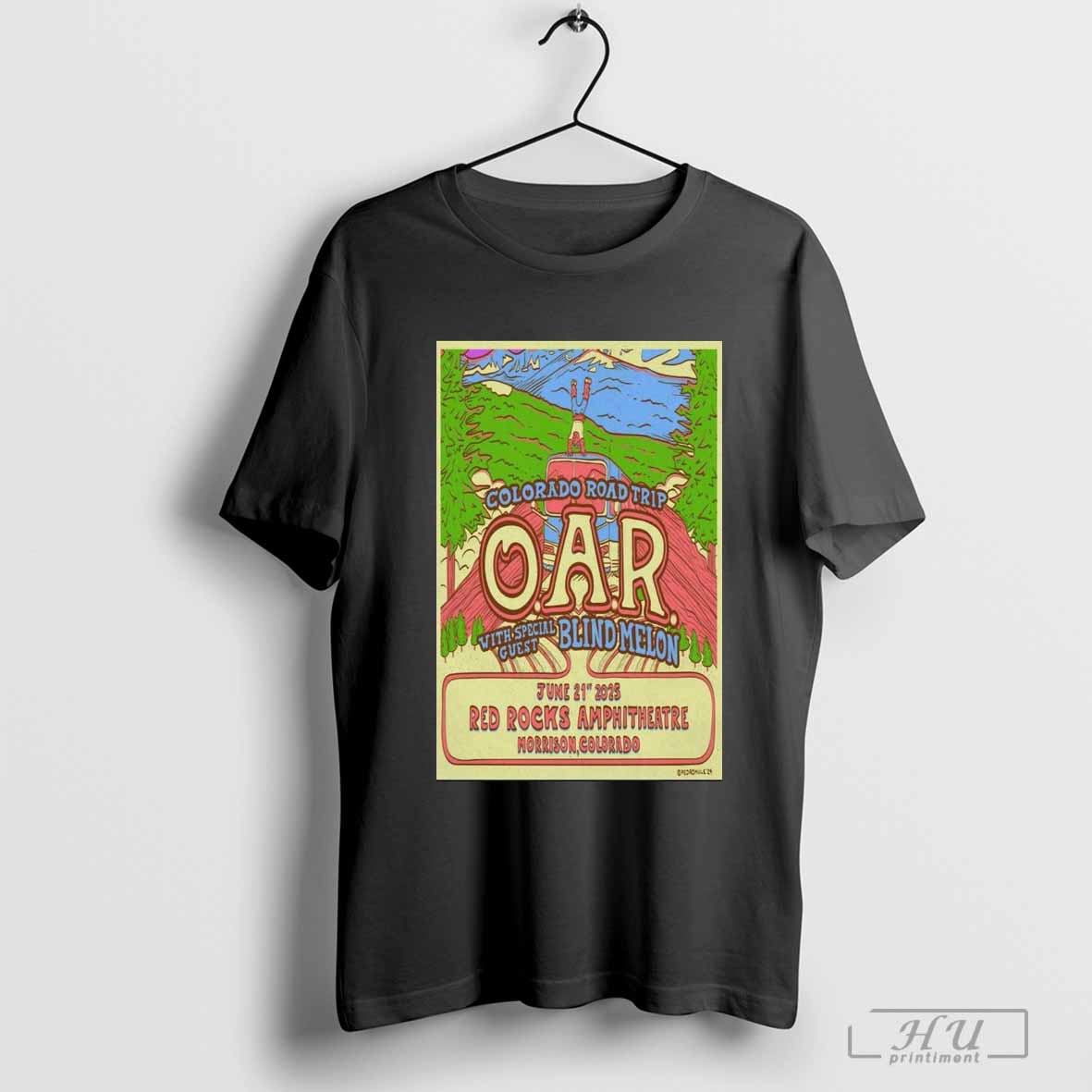 Poster O.A.R Morrison CO June 21-2025 Tour Red Rocks Amphitheatre T-shirt