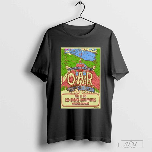 Poster O.A.R Morrison CO June 21-2025 Tour Red Rocks Amphitheatre T-shirt