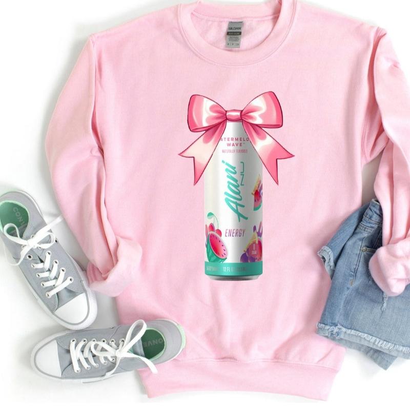 Alani Watermelon Coquette Sweatshirt T Shirt Hoodie, Gift For Friend, Cute Drink, Drink Trendy Shirt, Funny Crewneck, TikTok Viral, Funny Meme, Unique