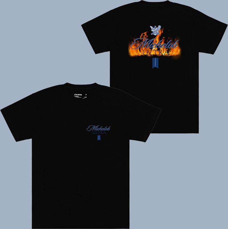 Michelob Ultra Logo Eagle Fire T-shirt - 2 Side - Color Choices For You - Fit For All - From Casual To Formal - Unisex Designs - Active Lifestyle Esse