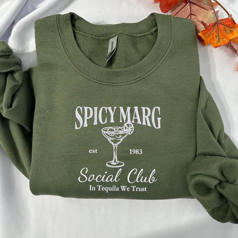 Spicy Margarita Social Club Crewneck - Trendy Margarita Sweatshirt