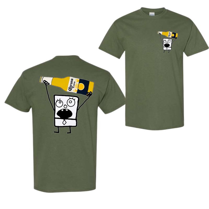 Corona Doodlebob Shirt, SpongeBob T-shirt, Corona Tee, Gift For Boyfriend, Funny Shirt, Meme Shirt