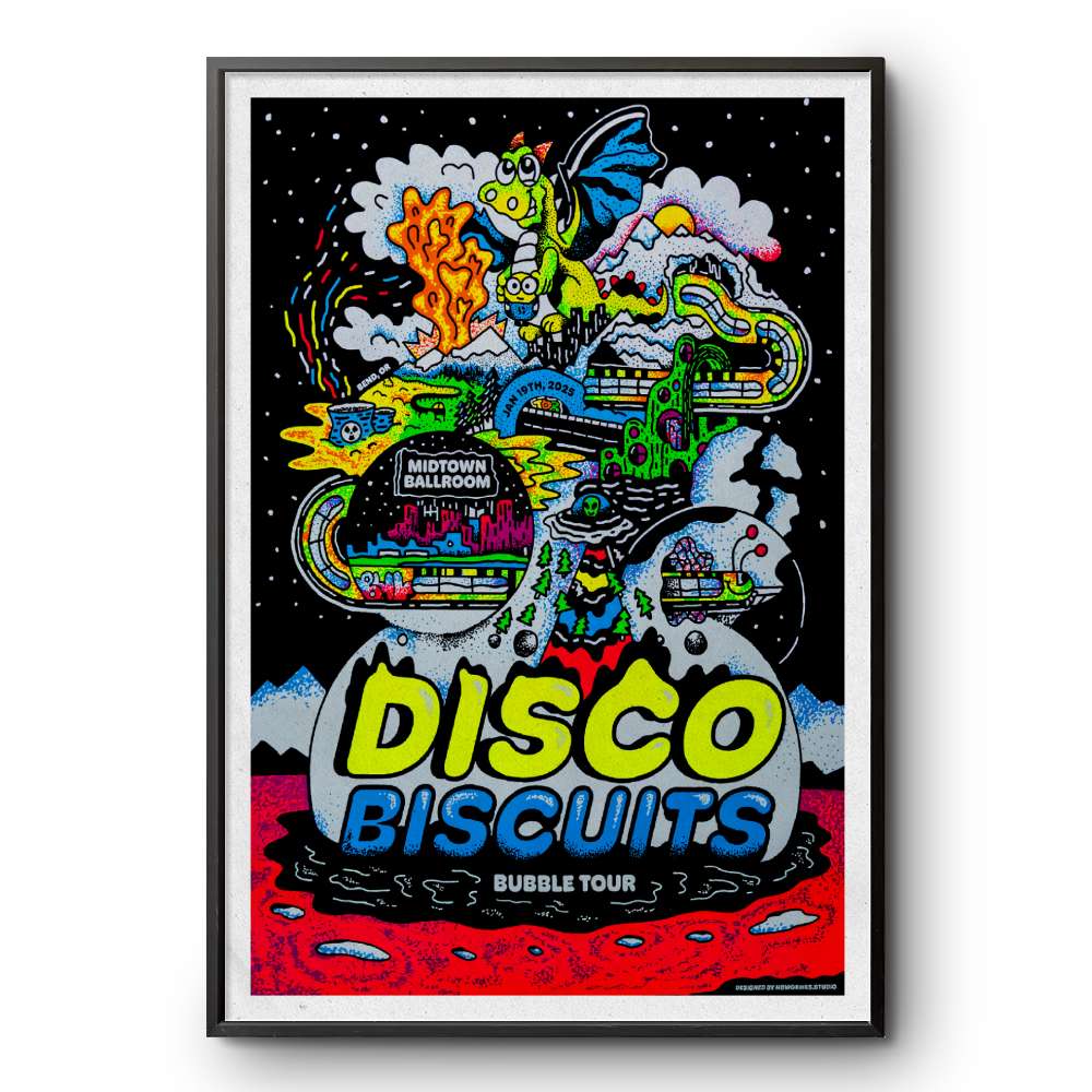 Disco Biscuits Bubble Tour Bend Oregon Midtown Ballroom Jan 19 2025 Poster