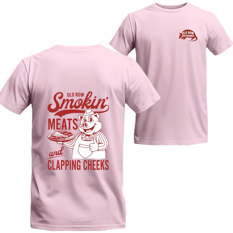 Old Row The Smokin Meats Graphic 2 Sides T-shirt, clothes seasons, Graphic Short Sleeve Tee, Unisex Shirt, Menswear Top, beer shirt, drinking shirt