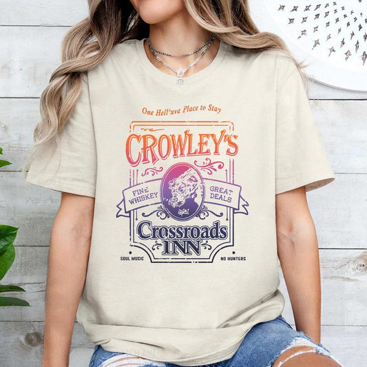 Supernatural Shirt,  Supernatural Crowley's Crossroads Inn Shirt,  Gift For Woman and Man Unisex T-Shirt Sweatshirt Hoodie