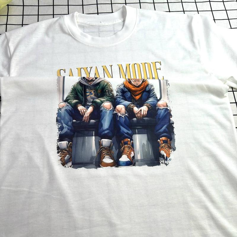 G0kuuuu and V3get4 S4iyan M0de Shirt, Animee Shirt Sweatshirt Hoodie Unisex Cotton Comfort