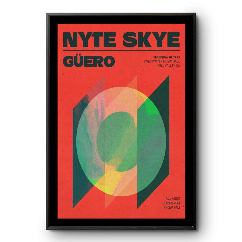 January 9 2025 Nyte Skye Sweetwater Music Hall Mill Valley CA Poster