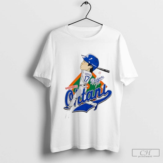 Shohei Ohtani swing Los Angeles Dodgers cartoon vintage t shirt