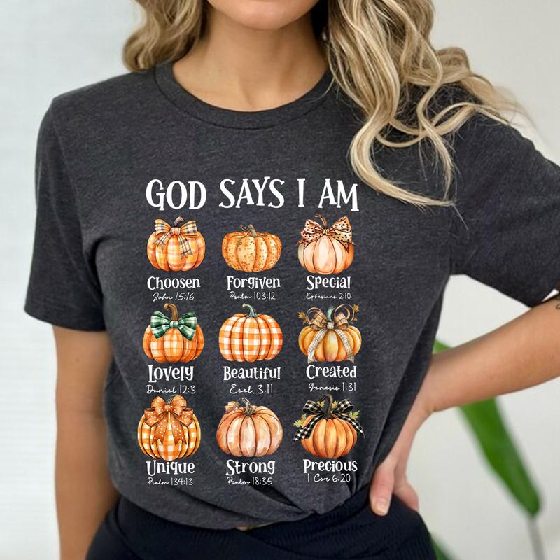 CutePumpkin Shirt, Christian Graphic Tee, Women Fall Crewneck, Buffalo Plaid Pumpkin Jesus Shirt, Fall Vibes, Bible Verse, Thanskgiving Tee